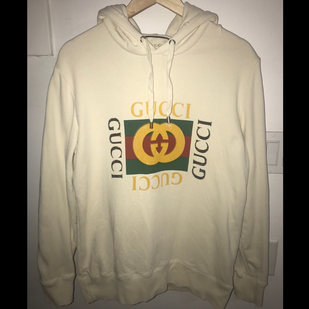 Square Vintage Logo Distressed Hoodie Size Small
